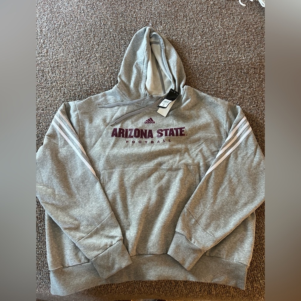 Arizona Sun Devils - Adidas Heather Gray Hoodie